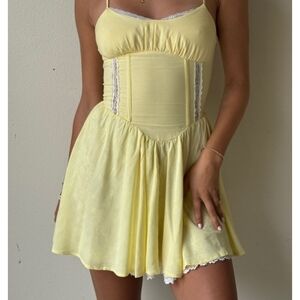 Yellow Mini Dress